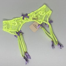 Agent Provocateur Brittnie Yellow Suspender AP2 Small NWT 150 SALE 