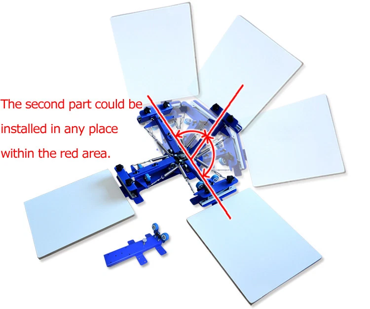 Máquina de serigrafía 4 colores 2 estaciones combinación serigrafía prensa impresora  Foto 4 de 4