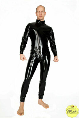 LATEX ANZUG - Ganzanzug - Catsuit CHLORIERT! - für IHN - SCHWARZ