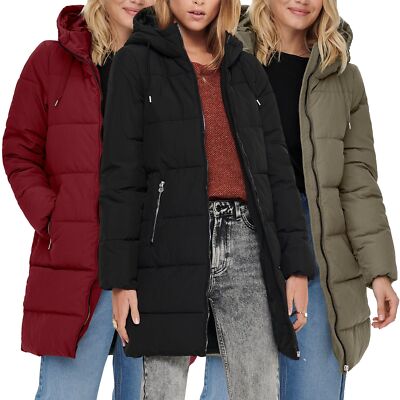 Only Damen Steppmantel Winterjacke Jacke Mantel Parka Steppjacke