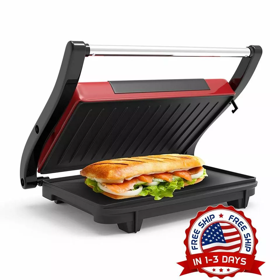 Grill y sandwichera eléctrica Cuori 1900W — Electroventas