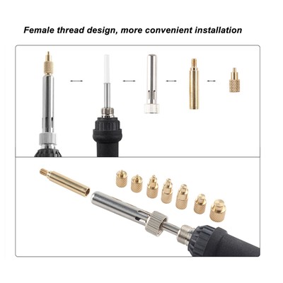 Heat Set Insert Tip Brass M2 M2.5 M3 M4 M5 M6 M7 M8 Soldering Tips For 936 T Set
