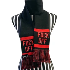 Sourpuss F*ck Off Knit Scarf Womens Alternative Clothing