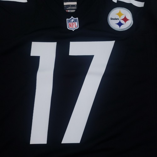 Mike Wallace Pittsburgh Steelers Jersey Mens Sz XL Black Yellow #17 Nike PT5 - Picture 7 of 10