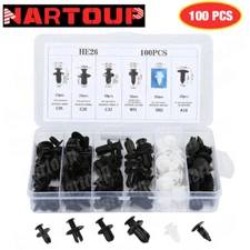 100pcs + Box Bumper Clips Auto Car Hole Plastic Rivets Fastener Fender Push Pin
