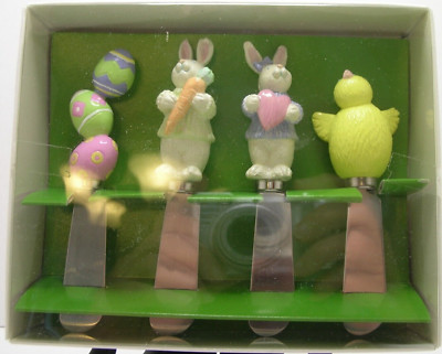 New Set of 4 Easter Characters Figures Spreaders Blossoms & Blooms