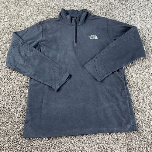 North Face Sweater Boys Large Blue Outdoor Snap Zip Fleece Kid Youth B11 - Picture 2 of 8