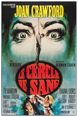 Berserk! 1967 - French - Diana Dors - Vintage Classic Movie Poster
