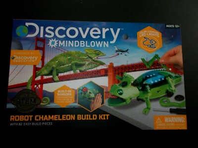 Discovery Mind Blown Robot Chameleon Build Kit STEM Color Changing LED ...
