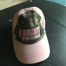 Outdoor Kids Pink/ Camo  I Hunt For Hugs  Cap Hat Infant Elastic Strap