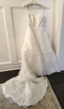 CASABLANCA Wedding Bridal Formal Gown; Ivory W/ Chapel Train; Style C1706; SZ. 8
