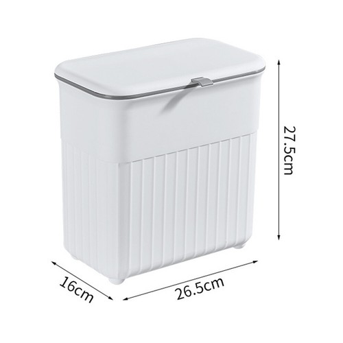 9L Kitchen Cabinet Door Cupboard Hanging Trash Can With Lid Wall Mount Waste Bin - Picture 31 of 41