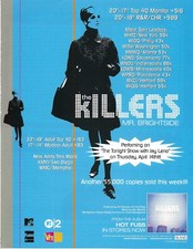 THE KILLERS Rare Mr. Brightside 2005 PROMO TRADE AD Poster of Hot 8.5x11 MINT