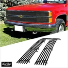 For 88-93 Chevy C/K Pickup/92-93 Suburban/Blazer Stainless Black Billet Grille