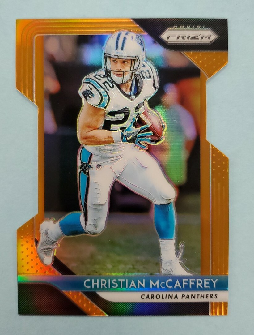 2018 Panini Prizm Christian McCaffrey Orange Die Cut #172 Card /249