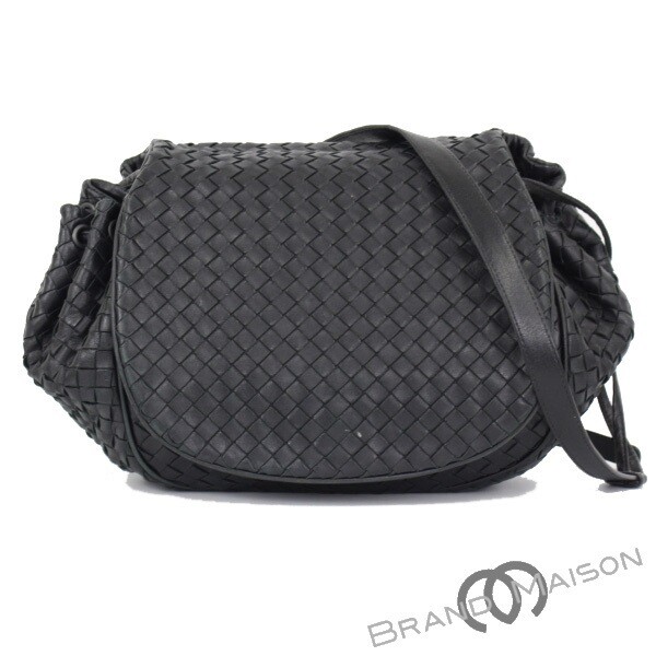 Bottega Veneta Shoulder Bag 245342 V0016 8 Intrecciato Black Bottega Veneta Shoulder Bag 245342 V0016 8 Intrecciato Black