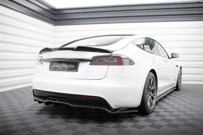 Maxton Design Heckspoiler 3D passend für Tesla Model S Plaid Mk1 FL schwarz Hoch