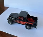 Vintage Hot Wheels Jeep Scrambler Diecast Car Black Body Red Graphics 1:64 Scale