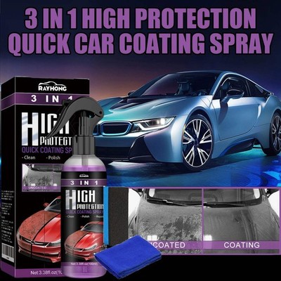3-in-1 Ceramic Coating Spray - Car Wax, Scratch Repair & Paint Sealant