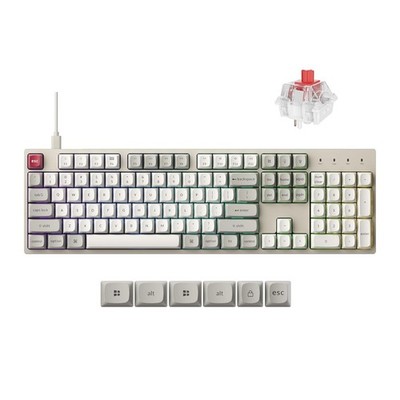 Keychron C2 Pro 8K QMK Mechanische Tastatur USB-C RGB - Hot-swappable Super Red