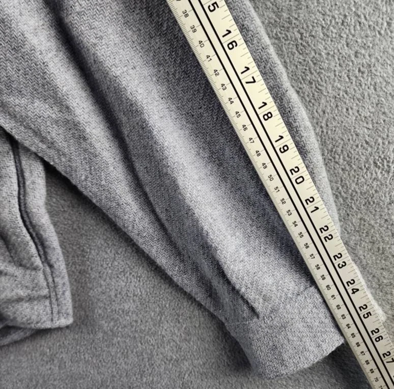 The Men's Store at Bloomingdale's Wool Button Front Overshirt XL Stone Wash L/S - product detail image 8