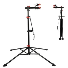 Bicycle Maintenance Stand,Adjustable 66LBS Foldable Floor Bike Stand,Tool Tray