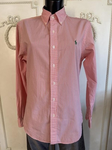 Men Polo Ralph Lauren Shirt White Cotton 38 / M / #CMB6