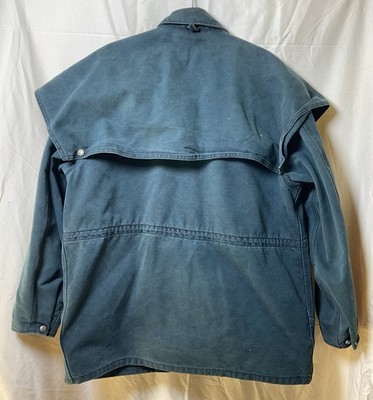 Vtg Carhartt CW043 Duck Bushman Cape Jacket Rain Coat Blanket