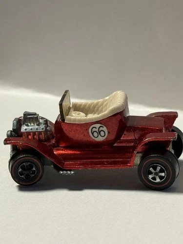 1968 Hot Wheels Redline Hot Heap Car Red White Interior Made In United States