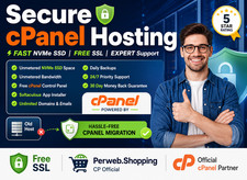 Secure cPanel Hosting - Super Lightning-Fast SSD SSL Emails 15.99/Yr