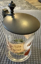 Antique Glass Beer Stein - Enamel Artwork - .3 L - Hand Blown