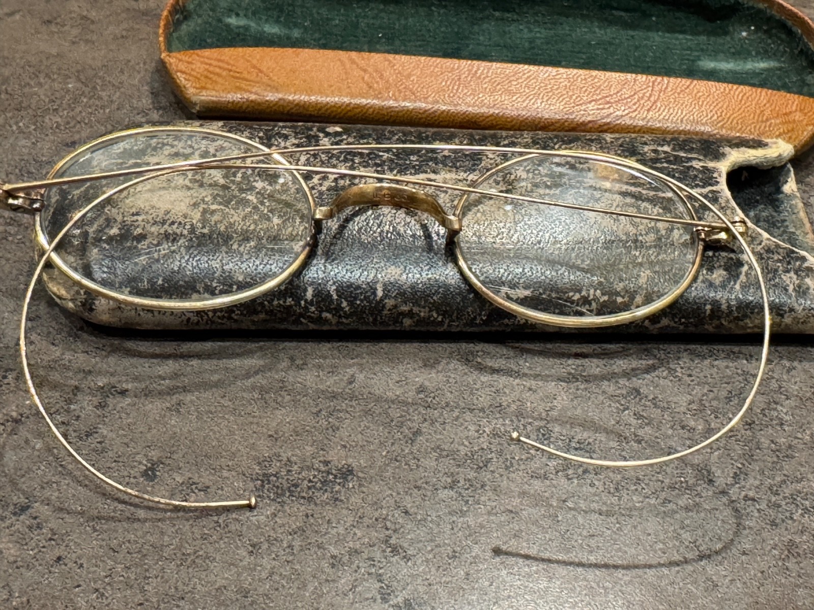 Antique / Vintage solid 14k Spectacles / Glasses … - image 8
