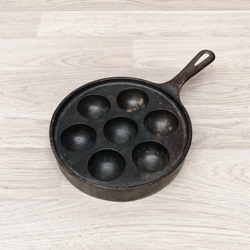 Vintage Griswold 962A No 32 Cast Iron Aebleskiver Danish Cake Pan Egg Poacher US