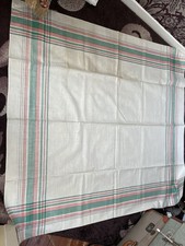 Vintage 1940s CC41 Line Tablecloth 52” x 52”