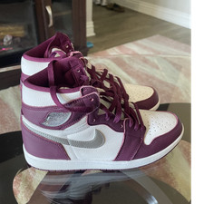 Nike Air Jordan 1 High Top Leather Sneaker Ki...