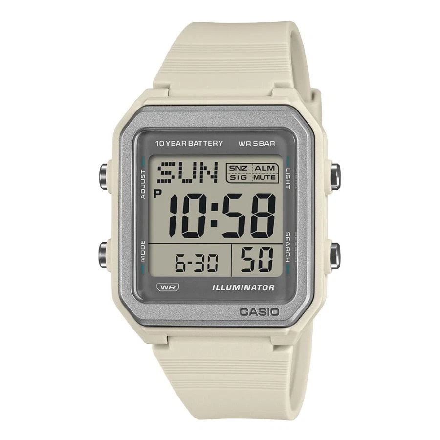 Dioche Orologio Digitale Rettangolare Unisex – Retroilluminazione LED 3 Colori – Cinturino Acciaio Inox Argento – 30m Impermeabile