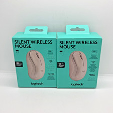 Lot of 2 Logitech Silent Wireless Mouse Pink MR0107 NEW Sealed