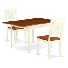 East West Furniture Monza 3-piece Dining Table and Chair Set in Cherry