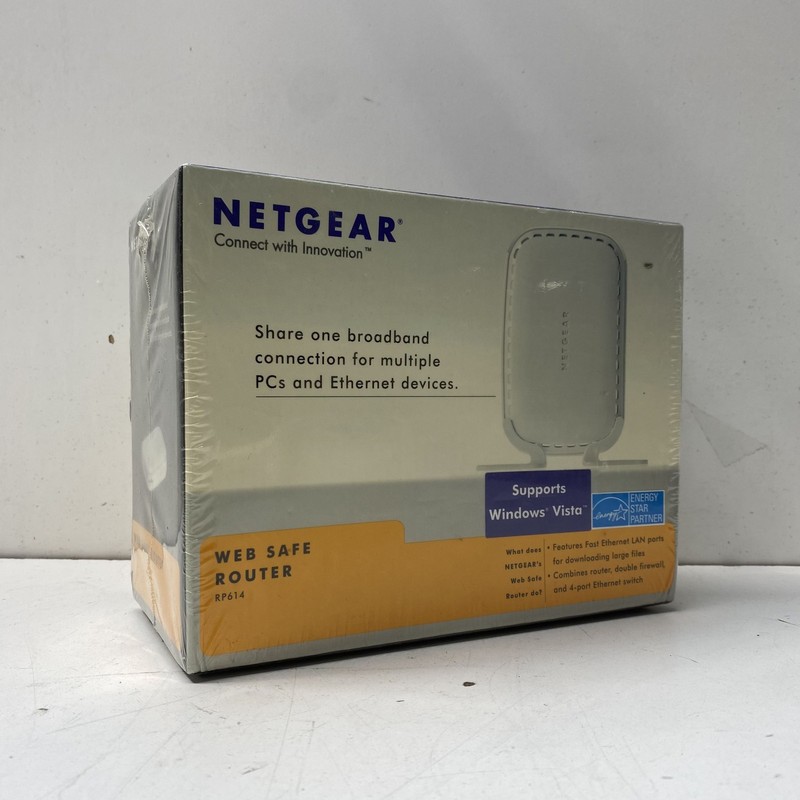Netgear RP614 White Ethernet Broadband PC Vista Factory Sealed Wired Router