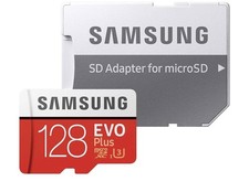 SAMSUNG EVO Plus 128GB MicroSD Micro SDXC C10 Flash Memory Card w/ SD Adapter