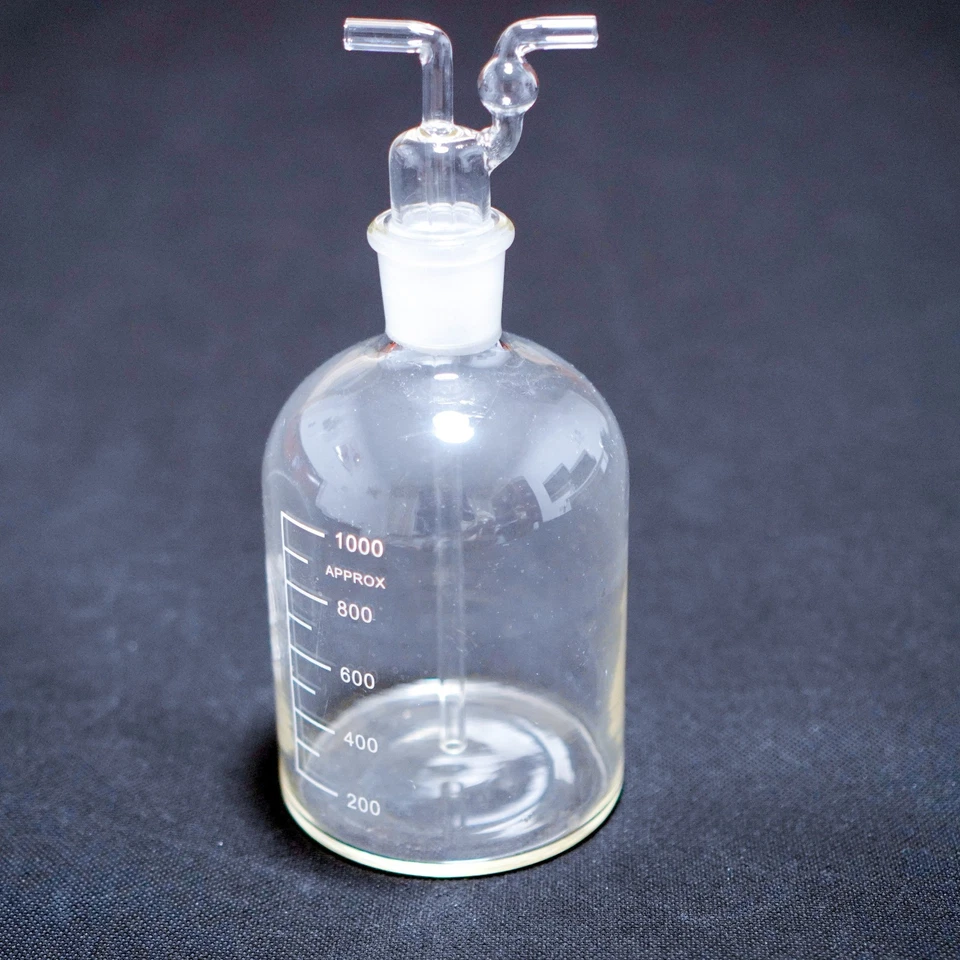 实验室玻璃洗瓶洗涤瓶1000毫升, 实验室玻璃供应商 — 第 2/4 张图片