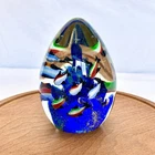 Vintage Italian Murano-Style Aquarium Glass Paperweight 6” Lampwork Fish Coral