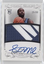 2013 Panini National Treasures Rookie 25/99 Shabazz Muhammad #120 Patch Auto 1l2