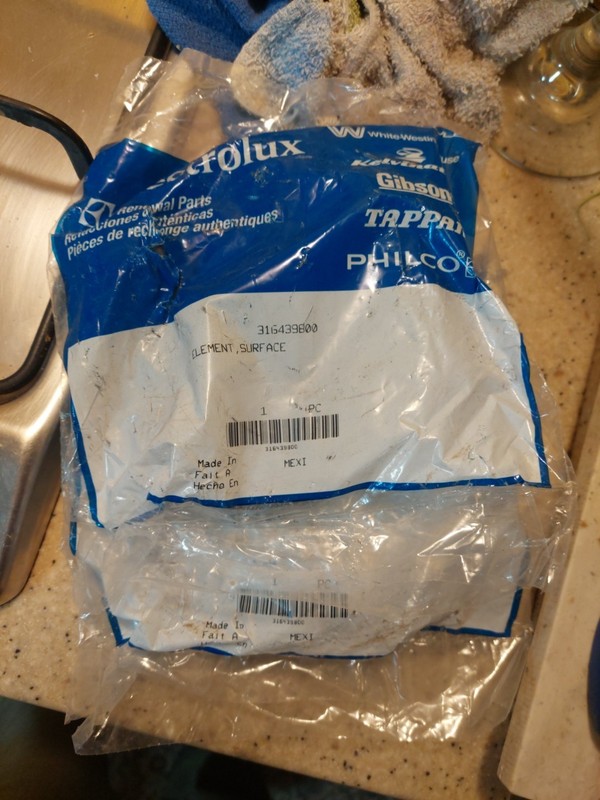 2 Genuine OEM Electrolux Range Surface Burner Elament  316439800