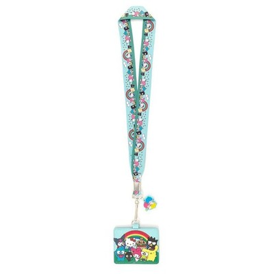 Loungefly Sanrio Hello Kitty Rainbow Group Lanyard With ID Holder