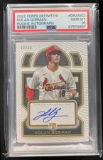 Nolan Gorman 2023 Topps Definitive Rookie Auto RC Cardinals /50 PSA 10
