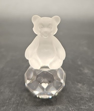 Bär sitzend auf Kugel Ebeling & Reuss Swarovski 4 cm groß Kristall Figur