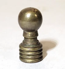 vintage Art Deco 1-1/4" Brass Lamp Finial Skyscraper Atomic Moderne, 1/4" fitter