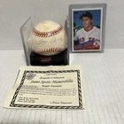 Roger Clemens Rawlings Autographed Baseball With COA Plus A Rookie Card