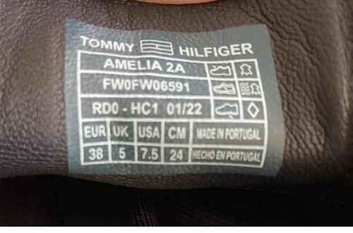 Tommy Hilfiger Jeans Leather Navy Casual Shoes Sneakers Ladies Sizes 38 - Picture 10 of 10
